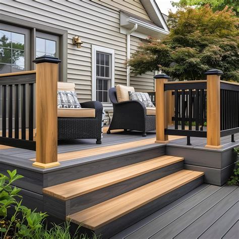 two_tone_deck_stain_ideas_gray 7 | Deck designs backyard, Patio deck ...
