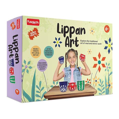 Buy Funskool Handycrafts Lippan Art, Pot Decorating kit, Traditional ...