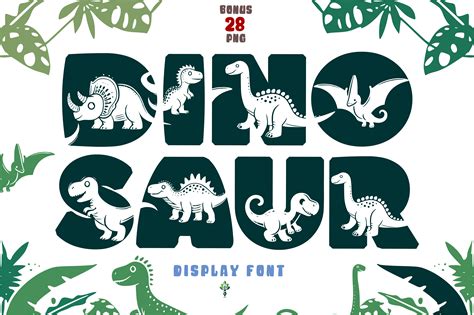 Dinosaur Font by Infontree · Creative Fabrica