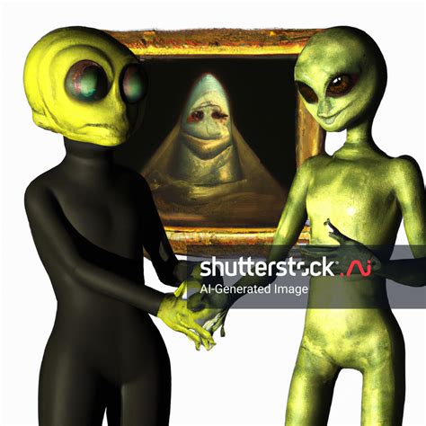 Alien Holding Hands Mona Lisa AI-generated image 2371594829 | Shutterstock
