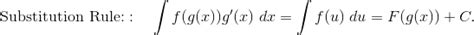 Substitution Rule Integration 的图像结果