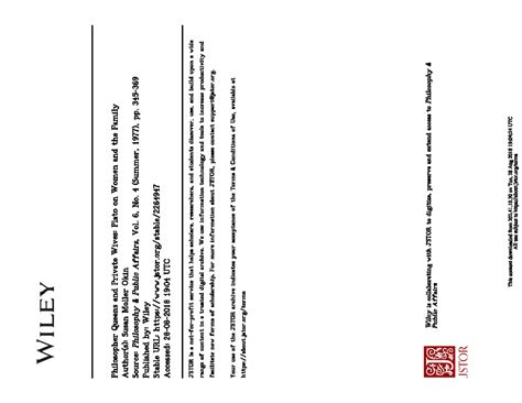 Plato on women - 6, No. 4 (Summer, 1977), pp. Published : Wiley Stable ...