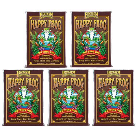 Amazon.com : FoxFarm Happy Frog Potting Soil, 2cu ft (Pack of 5) - for ...