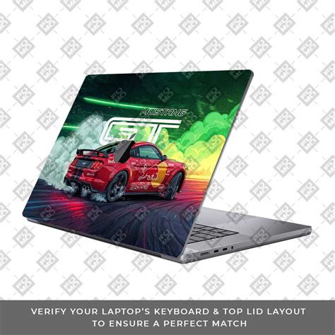 Mustang GT Red Bull Drift Beast MacBook Pro 13 M2 2022 Laptop Skin