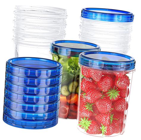 ANYWAY.GO [10 Pack-32 OZ] Containers, Small Plastic Containers with ...