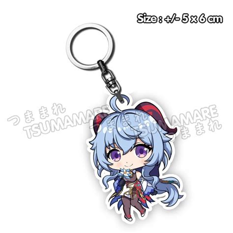 Jual Gantungan Kunci Ganyu Acrylic Akrilik Anime Genshin Impact Game ...