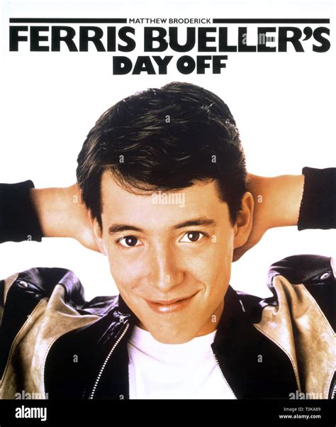 MATTHEW BRODERICK POSTER, FERRIS BUELLER'S DAY OFF, 1986 Stock Photo ...