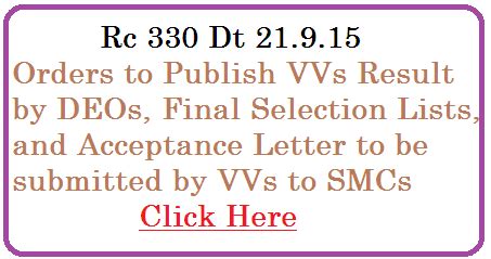 Rc 330 Engaging of Vidya Volunteers/VVs Final Selection List and ...