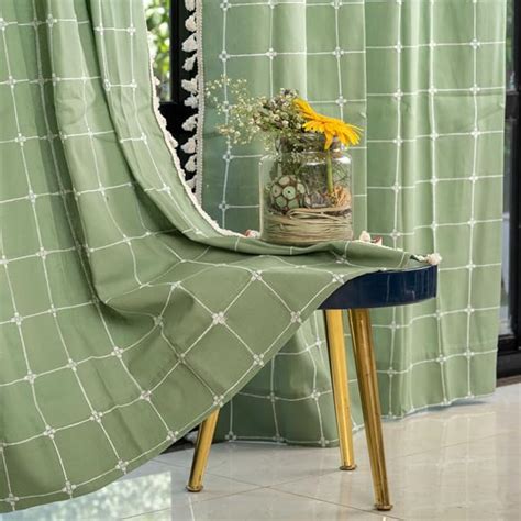 Buy Urban Space Embroidery Curtains for Door, 100% Cotton Curtains 7 Ft ...