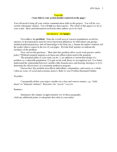 Image result for APA Outline Example