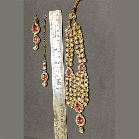 Etnico Gold Plated and American Diamond Necklace Set for Women & Girls ...