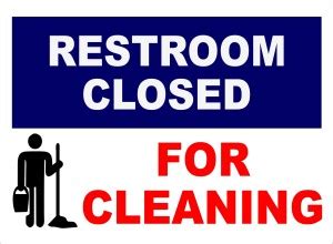 ZEDEF RESTROOM CLOSED FOR CLEANING Emergency Sign Price in India - Buy ...