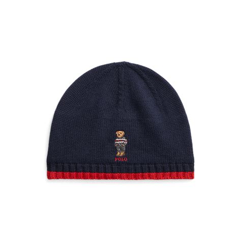 Polo Bear Cotton Beanie for Boys | Ralph Lauren® IN