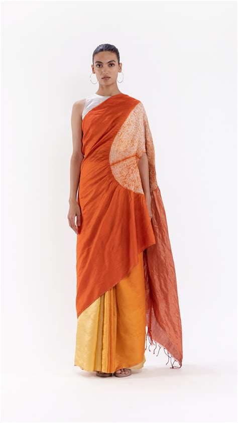 The Handsfree Saree - Metallic Rust – Studio Medium