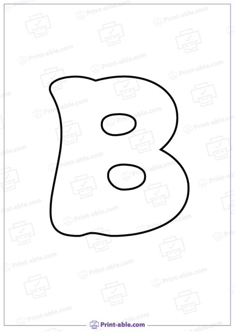 8 Bubble Letter B Printable Free Download