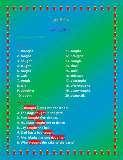 5th. list # 1 | DOCX