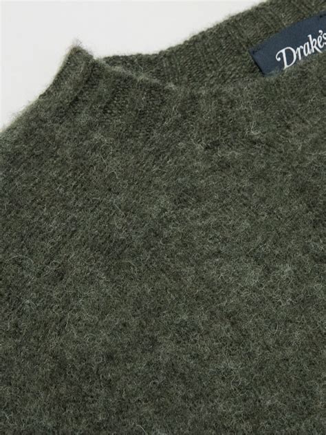 Drake's - Brushed Shetland Wool Sweater - Green Drake's