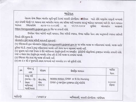 Staff Nurse Vacancy in Gandhidham
