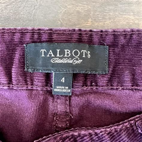 Vintage low rise corduroy dark purple jeans size 4... - Depop