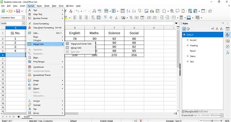 Merge Cells — lesson. Science State Board, Class 8.
