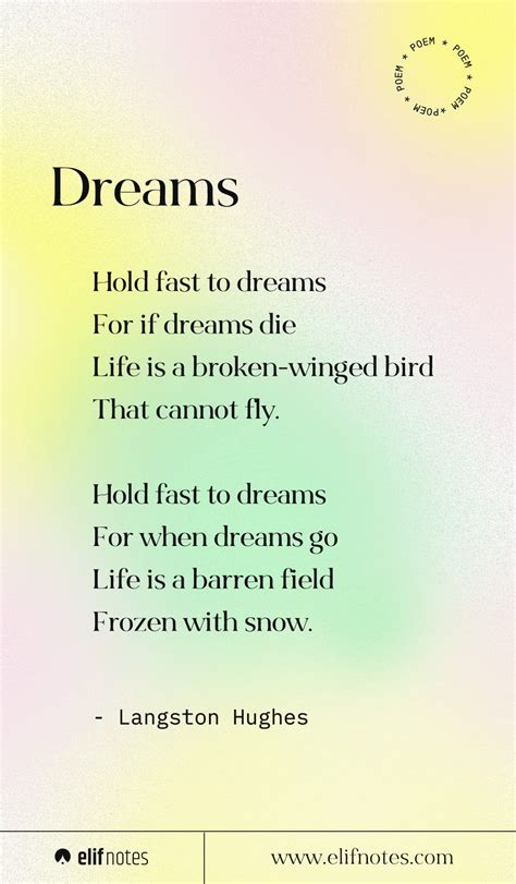 'Dreams': A Famous Short Poem by Langston Hughes | ElifNotes | Short ...