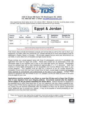 Fillable Online Egypt & Jordan - Pinnacle TDS Fax Email Print - pdfFiller