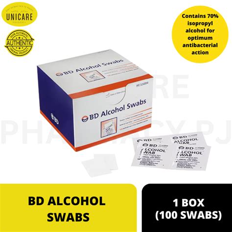BD ALCOHOL SWABS 1 BOX (100 SWABS) | Shopee Malaysia