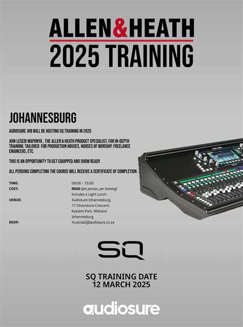 Allen & Heath SQ Training JHB, 17 Silverstone Crescent, Kyalami ...