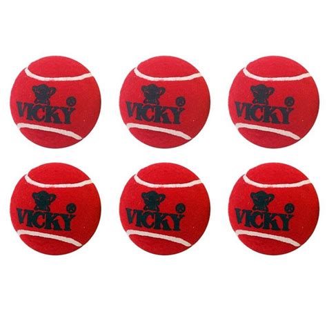 Vicky Cricket Tennis Ball –Red (Pack of 6) – Sportswing.in