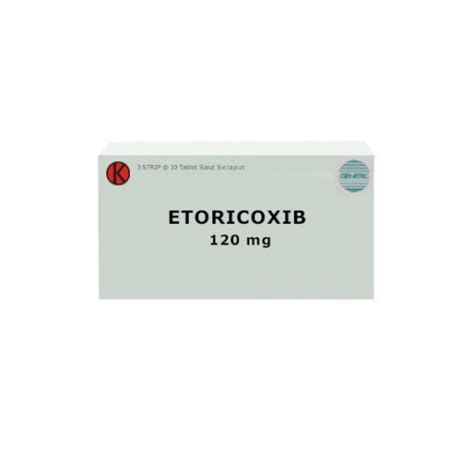 Etoricoxib 120 mg 10 Tablet Novell - Manfaat, Kandungan, Dosis, dan ...