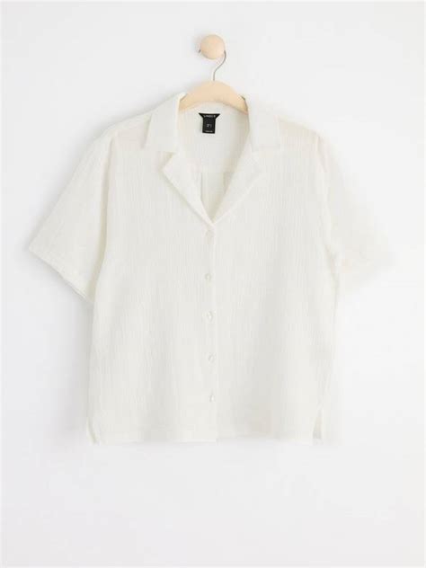 Short sleeve cotton gauze shirt | Lindex