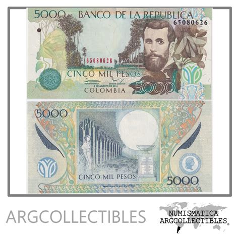 Colombia Billete 5.000 Pesos 2014 P-452 UNC – Argcollectibles