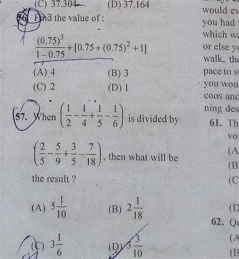 When (21 −41 +51 −61 ) is divided by (52 −95 +53 −187 ), then what will b..