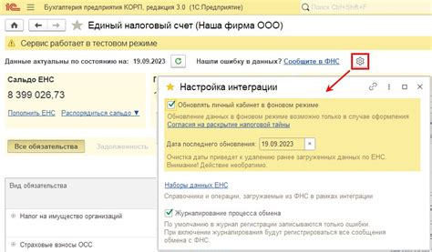 Как налогоплательщику узнать состояние ЕНС? Интеграция 1С с личным ...