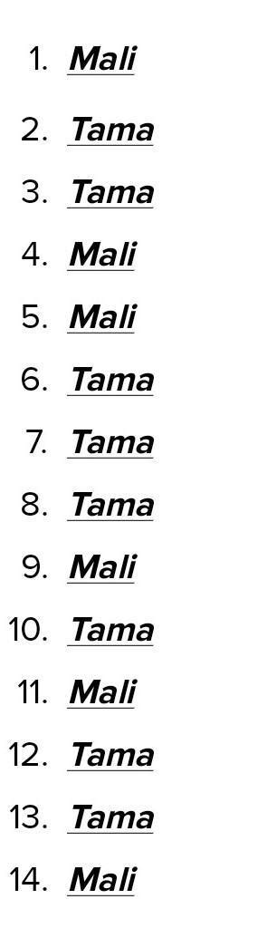 Panuto: Basahing mabuti ang bawat pangungusap. Isulat ang TAMA kung ...