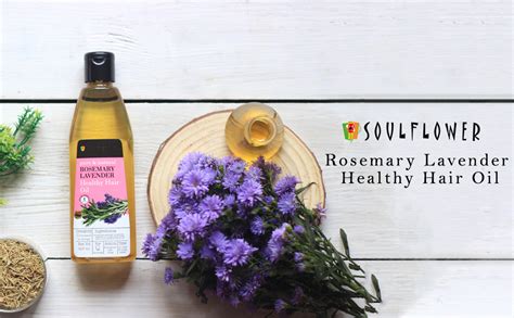 Soulflower Rosemary Lavender Hair Oil for Healthy Hair, Scalp, Hair ...