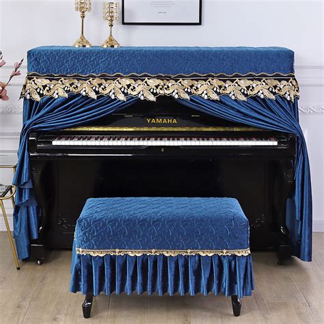 三角钢琴琴罩防尘半罩北欧风全罩琴键盖布日式盖巾保护现代简约-Taobao