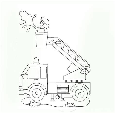 消防车简笔画图片,绘画图片,儿童文艺-绘艺素材网