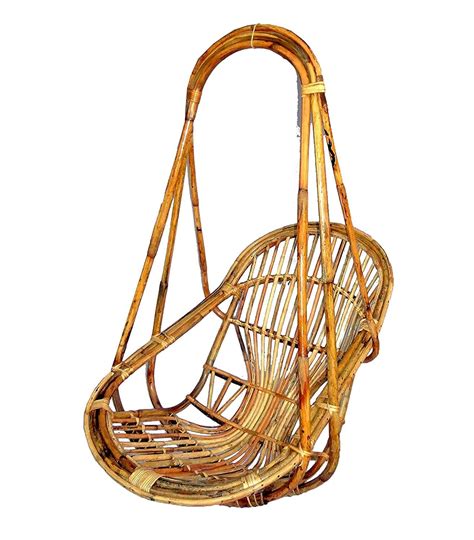 bharat traders HANDICRAFTS Hanging Chair Wooden Bamboo jhula Cane (Bait ...