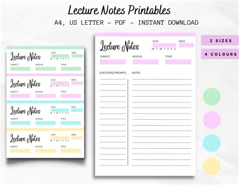 Image result for Course Notes Printable