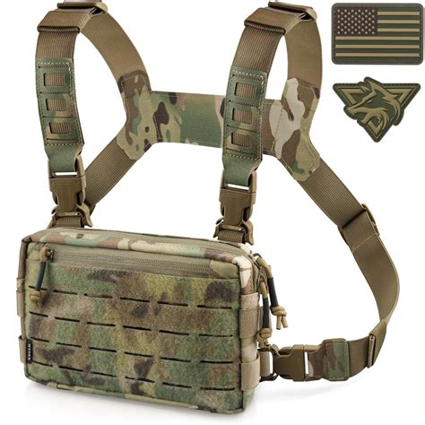 WYNEX Tactical Chest Rig Pack for Men, Running Chest Bag with Front ...