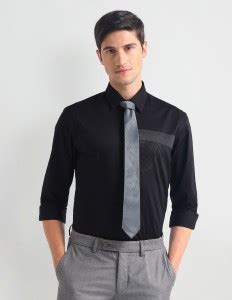 Arrow Newyork Men Solid Casual Black Shirt - Buy Arrow Newyork Men ...