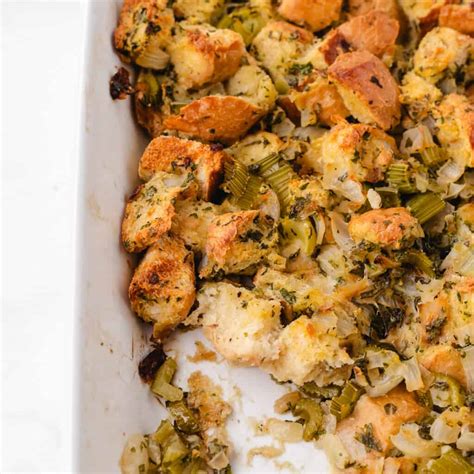 Sage and Onion Stuffing Recipe (Vegetarian) - Whole Lotta Yum