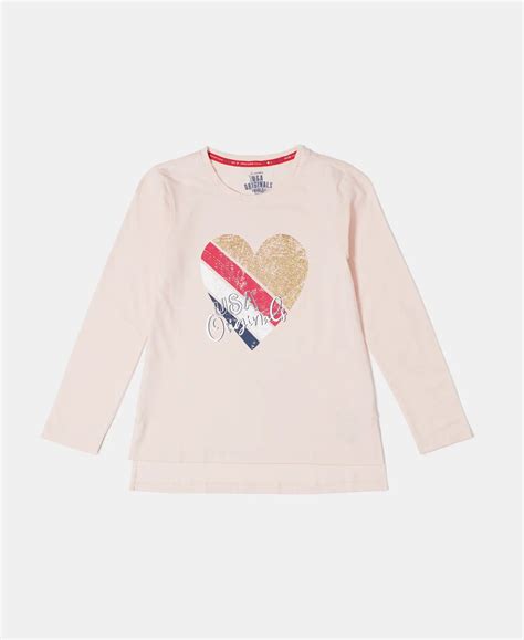 Buy Girl's Super Combed Cotton Graphic Printed Full Sleeve T-Shirt ...