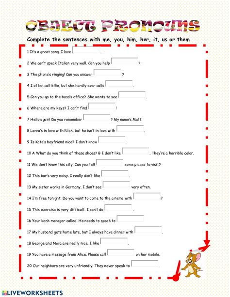 Image result for Object Use Worksheet