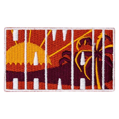 Vagabond Heart Hawaii Travel Patch - Sunset on the Beach / Honolulu or ...