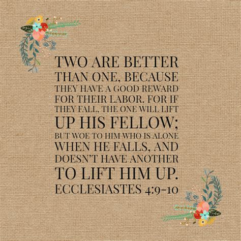 Ecclesiastes 4:9-10 - Two Are Better Than One - Free Art Download ...