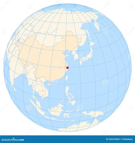 Map Showing the Location of the City Ningbo in China (Eastern Asia) on the Earth Globe. Stock ...