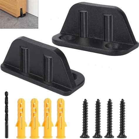 Amazon.com: WWFFEN 2 Sliding Barn Door Floor Guide, Bearing Design ...