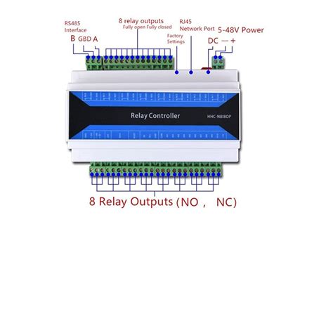 Buy 8 Channel Network Relay Module Remote Control Relay Device Ethernet ...